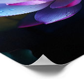 素晴らしカラフルハス花プリント ポスター (角)