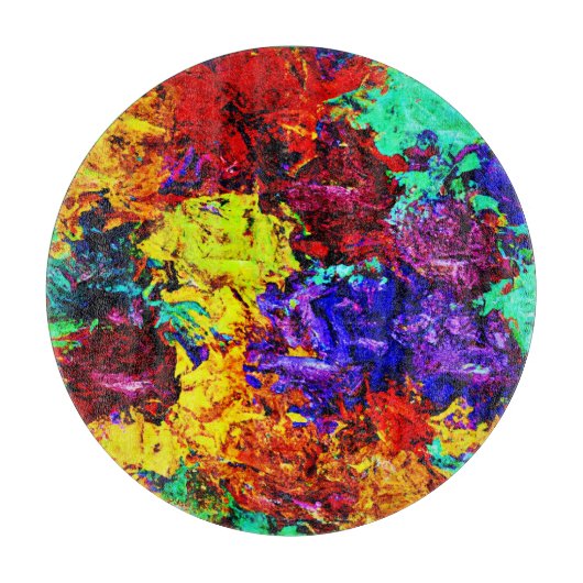 素晴らしカラフル抽象芸術 カッティングボード (正面)