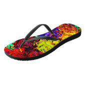 素晴らしカラフル抽象芸術 ビーチサンダル (アングル)