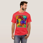 素晴らしカラフル抽象芸術 Tシャツ (正面フル)