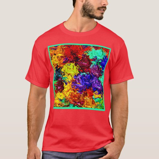 素晴らしカラフル抽象芸術 Tシャツ (正面)