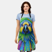 素晴らしカラフル絵を描(ばちゃばちゃ)跳ねる エプロン (着用した状態)