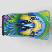 素晴らしカラフル絵を描（ばちゃばちゃ）跳ねる ゴルフヘッドカバー (正面)