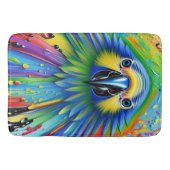 素晴らしカラフル絵を描（ばちゃばちゃ）跳ねる バスマット (正面)