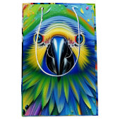 素晴らしカラフル絵を描（ばちゃばちゃ）跳ねる ミディアムペーパーバッグ (正面)