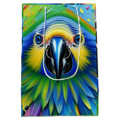 素晴らしカラフル絵を描（ばちゃばちゃ）跳ねる ミディアムペーパーバッグ (裏面)