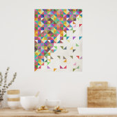 素晴らしカラフル逆幾何学パターン ポスター (キッチン)