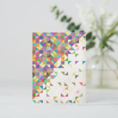 素晴らしカラフル逆幾何学パターン ポストカード (スタンド正面)