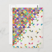 素晴らしカラフル逆幾何学パターン ポストカード (正面/裏面)