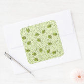 素晴らしガーリーカッコいいレトロフローラファッション スクエアシール (封筒)