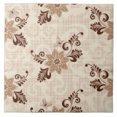 素晴らしガーリーカッコいいレトロフローラファッション タイル (正面)