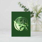 素晴らしガーリーカッコいいレトロフローラファッション ポストカード (スタンド正面)