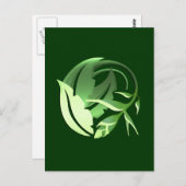 素晴らしガーリーカッコいいレトロフローラファッション ポストカード (正面/裏面)