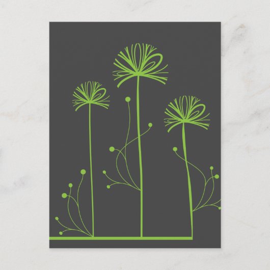 素晴らしガーリーカッコいいレトロフローラファッション ポストカード (正面)