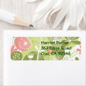 素晴らしガーリーカッコいいレトロフローラファッション ラベル (インサイチュ)