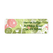 素晴らしガーリーカッコいいレトロフローラファッション ラベル (正面)