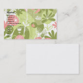 素晴らしガーリーカッコいいレトロフローラファッション 名刺 (正面/裏面)