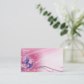 素晴らしガーリーカッコいいレトロフローラファッション 名刺 (スタンド正面)