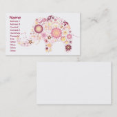 素晴らしガーリーカッコいいレトロフローラファッション 名刺 (正面/裏面)