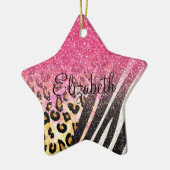 素晴らしガーリートレンディーヒョウ柄 セラミックオーナメント (左)