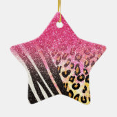 素晴らしガーリートレンディーヒョウ柄 セラミックオーナメント (裏面)