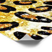 素晴らしガーリートレンディーヒョウ柄 ポスター (角)