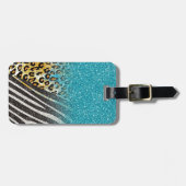 素晴らしガーリートレンディー豹紋、ゼブラ縞 ラゲッジタグ (正面横)