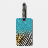 素晴らしガーリートレンディー豹紋、ゼブラ縞 ラゲッジタグ (裏面縦)