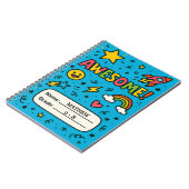 素晴らしキッズノートブパーソナライズされたック – 名前と成績 ノートブック (左側)