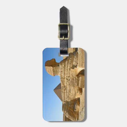 素晴らしギザのスフィンクス – エジプト ラゲッジタグ (正面縦)