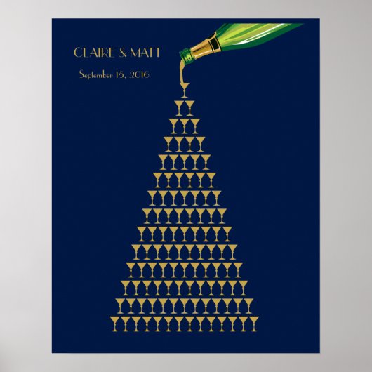 素晴らしギャツビーアールデコ結婚のサイン帳 ポスター (正面)