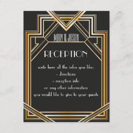 素晴らしギャツビーインスパイア披露宴または方向札 エンクロージャーカード