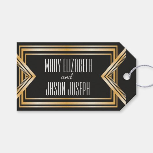 素晴らしギャツビーインスパイア結婚式の引き出物ラベル ギフトタグ (正面(横))