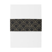 素晴らしギャツビーヴィンテージ1920年代のアールデコ結婚 招待状ベリーバンド (裏面例)