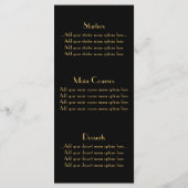 素晴らしギャツビー1920年代のアールデコインスパイアのメ結婚ニュー メニュー (裏面)