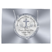 素晴らしクリスチャンパーソナライズされたの結婚抱き枕 ラージペーパーバッグ (裏面)