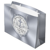 素晴らしクリスチャンパーソナライズされたの結婚抱き枕 ラージペーパーバッグ (裏面アングル)