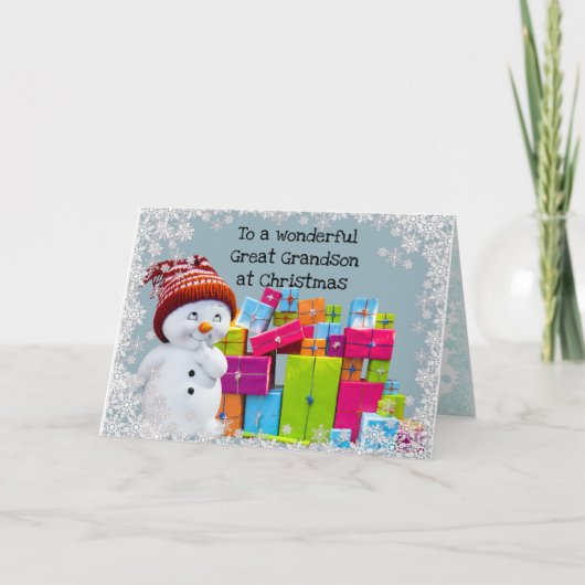 素晴らしクリスマスの孫 カード (正面)