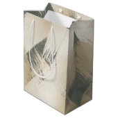 素晴らしクリスマスノールシック金ゴールドブラシストローク ミディアムペーパーバッグ (裏面アングル)