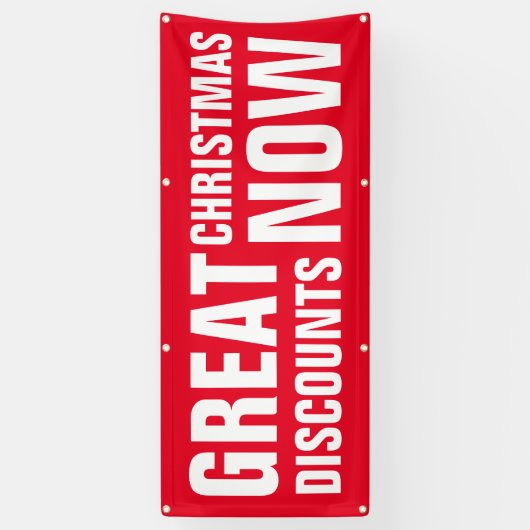 素晴らしクリスマス割引 横断幕 (縦)