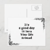 素晴らしクールシンプル英智哲学大文 ポストカード (正面/裏面)