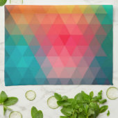 素晴らしクールトレンディーカラフル三角形パターン キッチンタオル (折り畳み)