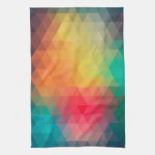 素晴らしクールトレンディーカラフル三角形パターン キッチンタオル (縦)
