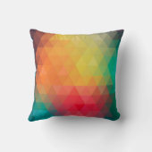 素晴らしクールトレンディーカラフル三角形パターン クッション (裏面)