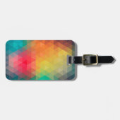 素晴らしクールトレンディーカラフル三角形パターン ラゲッジタグ (正面横)