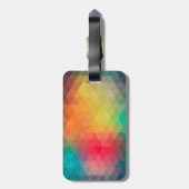 素晴らしクールトレンディーカラフル三角形パターン ラゲッジタグ (裏面縦)