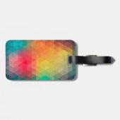 素晴らしクールトレンディーカラフル三角形パターン ラゲッジタグ (裏面横)