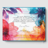 素晴らしゲストブックAnemone Dreamscape結婚. ゲストブック (裏面)