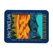 素晴らしコロラド州サンドデュネス国立公園動揺して マグネット (横)