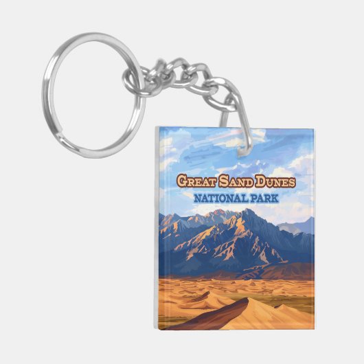素晴らしコロラド州サンドデュネス国立公園 キーホルダー (正面左)